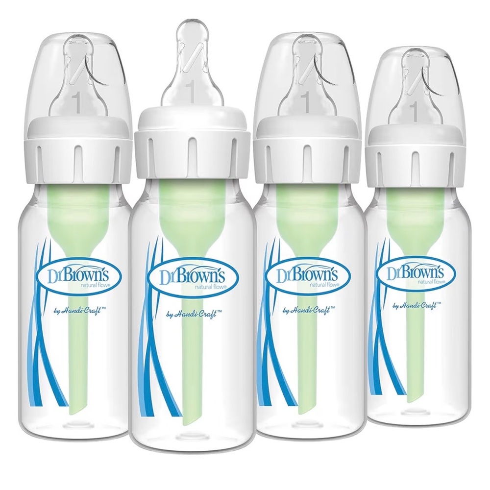 Dr. Brown’s Natural Flow Anti-Colic Baby Bottles 4oz/120ml Set of 4 Level 1
